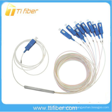 1x8 Bare Fiber PLC Splitter 250um Bare Fiber